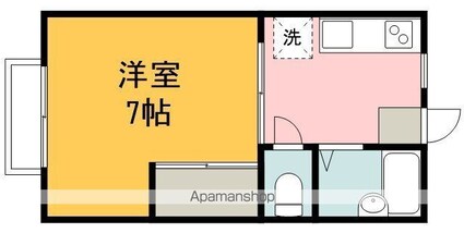 サンヒルズＫ１[1K/23.77m2]の間取図