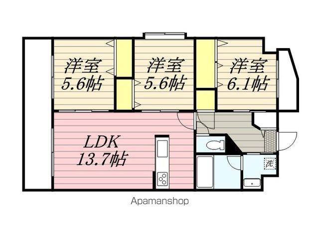 【福岡市東区香椎駅前のマンションの間取り】