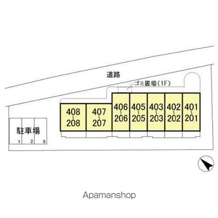 千葉県千葉市若葉区みつわ台２丁目[1K/24.48m2]の配置図