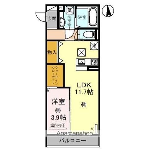 和歌山市西浜のアパートの間取り