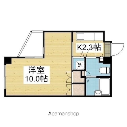ボンジョワール五番館[1K/30m2]の間取図