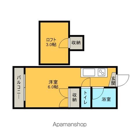 福岡市東区香椎のアパートの間取り