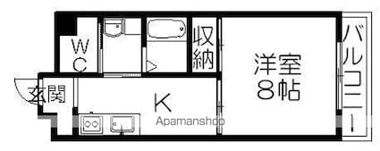ＡＢＣヴィラ[1K/29.7m2]の間取図