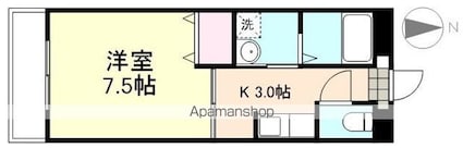 エクセーヌメゾン[1K/26.07m2]の間取図