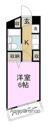 メゾンアルカディア御門[1K/20.8m2]の間取図