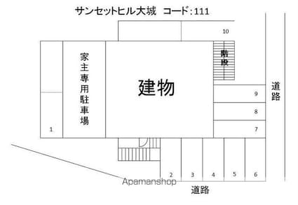 サンセットヒル大城[2LDK/41.25m2]の配置図