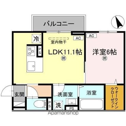 エレガンス　ビュー[1LDK/42.63m2]の間取図