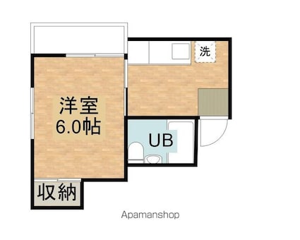 シャルマンひらの[1K/21m2]の間取図