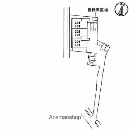 広島県広島市佐伯区五日市中央７丁目[2LDK/56.42m2]の配置図