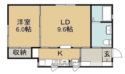 内藤ハウス[1LDK/43.89m2]の間取図