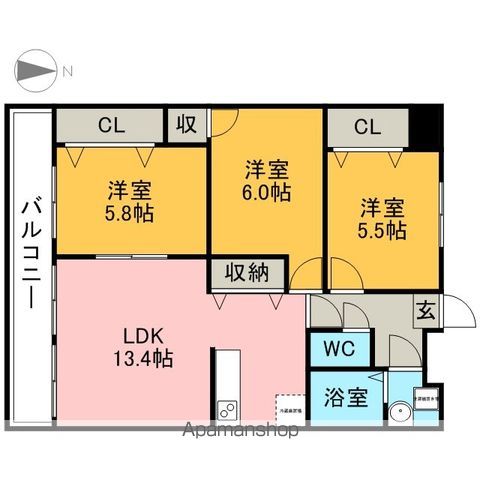 サンシャトー和賀の間取り