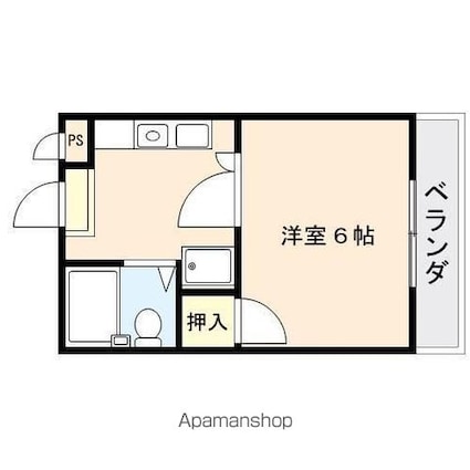 メゾン・ド・ムラジⅢ[1K/20.3m2]の間取図