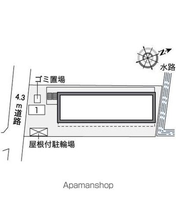レオパレスメモラブルⅡ[1K/20.81m2]の配置図