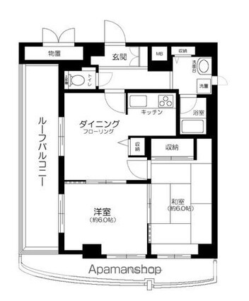 ＡｚａｌｅａＨｏｕｓｅ練馬[2DK/61.74m2]の間取図