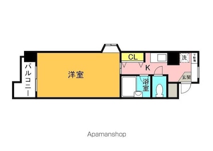 ラ・パルフェ・ド・道後[1K/22.68m2]の間取図