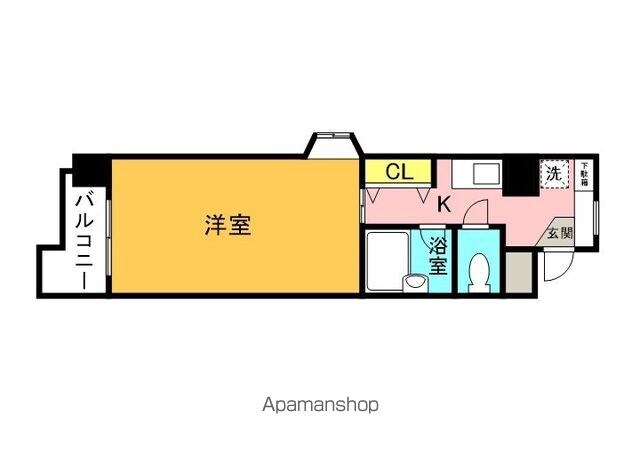 ラ・パルフェ・ド・道後[1K/22.68m2]の間取図