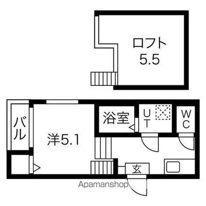 アルファ　グランデ[1K/19.41m2]の間取図