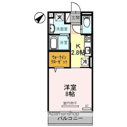 ガーディアンシャトーＩ[1K/30.03m2]の間取図
