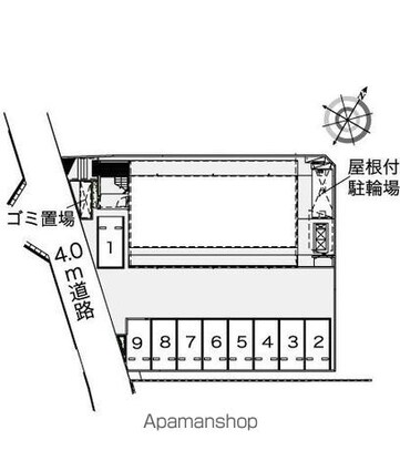 レオパレスＮｅｅｄｓ[1K/20.81m2]の配置図