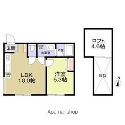 Ｄｉａｍｏｎｄ．　Ｃｏｕｒｔ[1LDK/34.15m2]の間取図