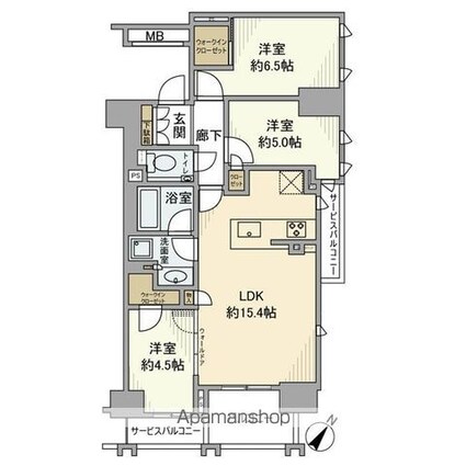 東京都練馬区春日町３丁目[3LDK/70.79m2]の間取図