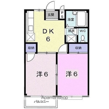 ハイム・トシ[2DK/52.47m2]の間取図