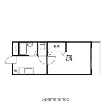 コーポアイテム[1K/24.63m2]の間取図