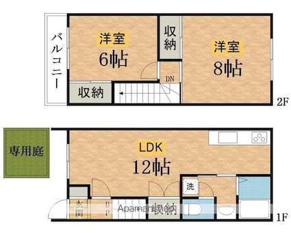 クオリティレジデンスⅡ[2LDK/63.64m2]の間取図