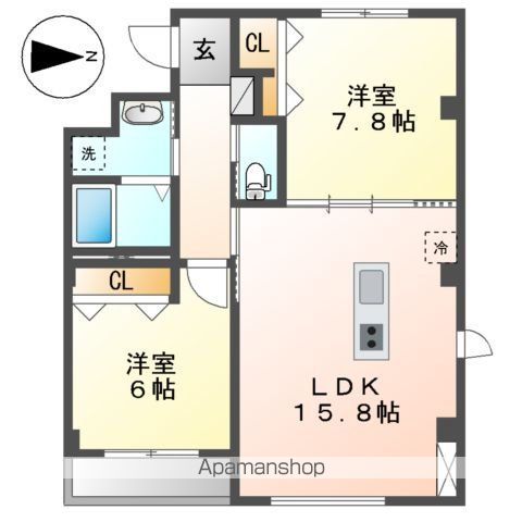 仮称）三郷市谷中マンション工事の間取り