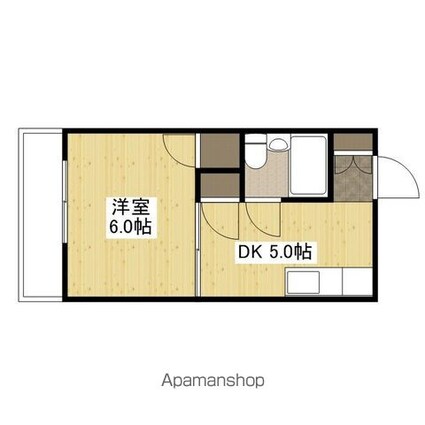 コテージミタキ[1DK/21.42m2]の間取図