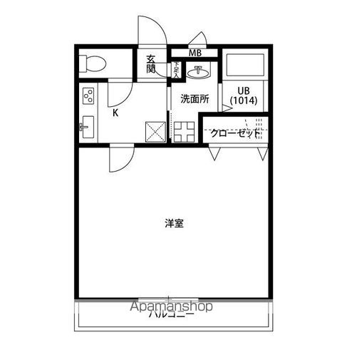 アンプルール リーブル 悠Iの間取り写真