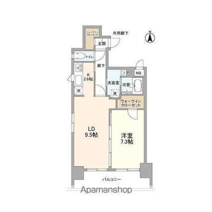 アリュージュ両国[1LDK/49.05m2]の間取図