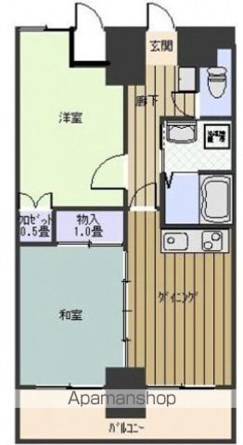 ライオンズマンション平和公園[2DK/47.49m2]の間取図