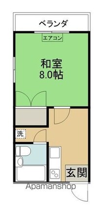 あさみコーポレス[1K/25.48m2]の間取図