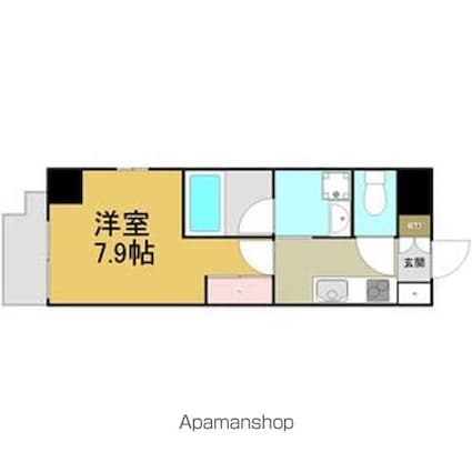 ＳーＦＯＲＴ熱田六番[1K/26.35m2]の間取図