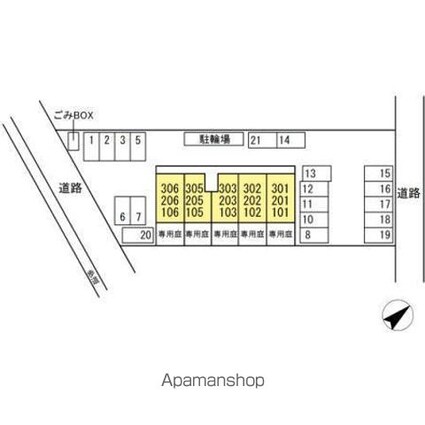 ウイングＭＩＳＡＷＡⅢ[2DK/52.5m2]の配置図
