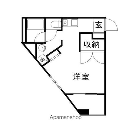 シャンティ医大前[1K/27.03m2]の間取図