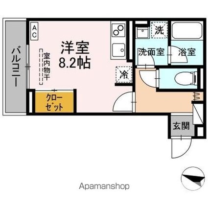 西町ＳＵＺＵＫＡＺＥ[1R/26.44m2]の間取図