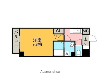 リバーコート砂田橋Ⅱ[1K/31.32m2]の間取図