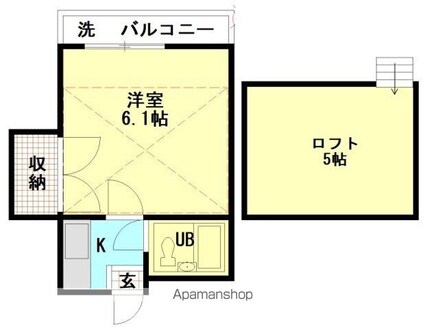 ＯＴハウス１番館[1K/15.76m2]の間取図
