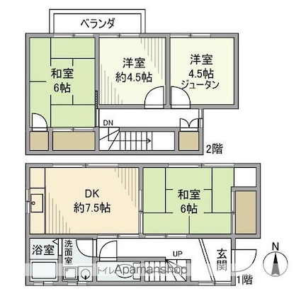 狭山戸建[4DK/73.53m2]の間取図