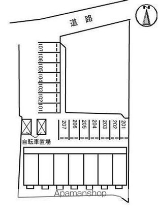 フォブール高崎[1DK/29.81m2]の配置図