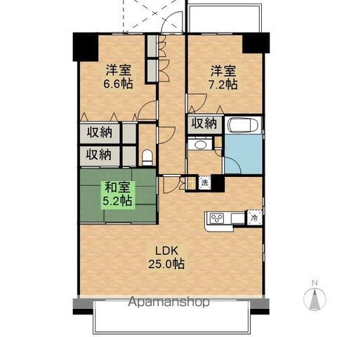 ポレスター岡山ターミナルシティの間取り写真