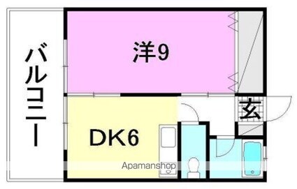 ピカデリーサーカス山越[1DK/60m2]の間取図
