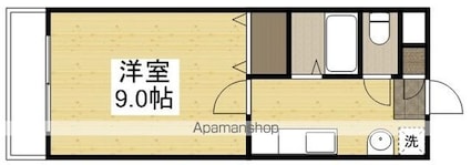 サンライズマンション[1K/33.6m2]の間取図