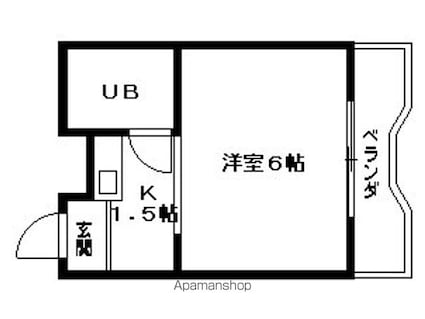サニーパレスショーエイⅡ[1K/18m2]の間取図