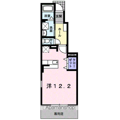 フォンテーヌブロー[1R/32.9m2]の間取図
