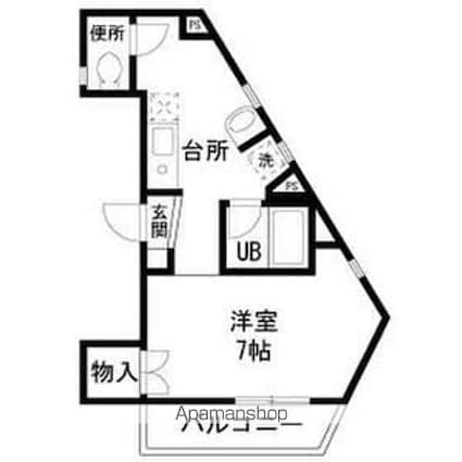 コルティーレ池尻[1K/26.47m2]の間取図