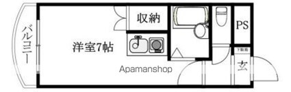 α－ＮＥＸＴ高砂[1R/20.25m2]の間取図
