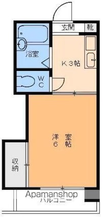 イシダマンション[1K/19.85m2]の間取図